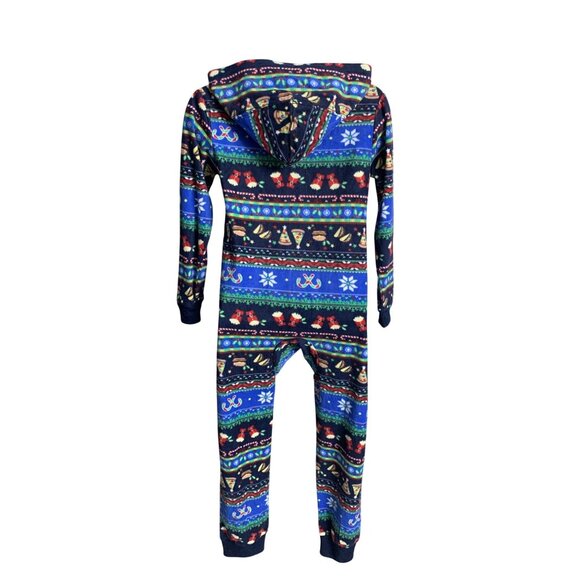 Cat & Jack Junior Christmas-Themed Hooded Fleece Pajamas With Pockets Size Large - Picture 4 of 10